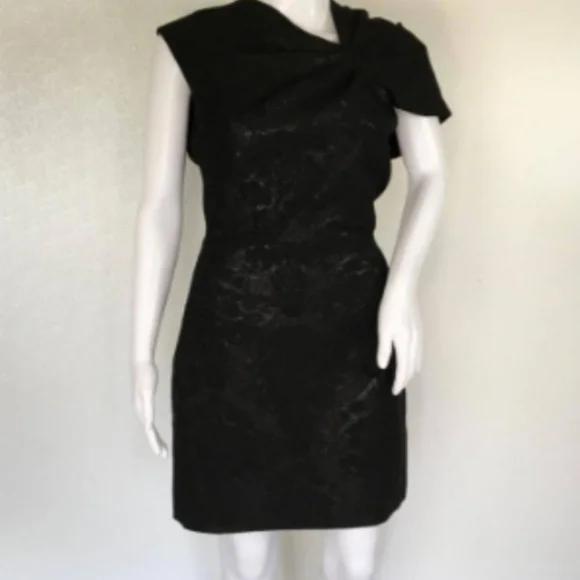 NWT Alice + Olivia Black Mini Dress size 2 - Picture 3 of 7